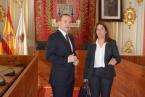Encuentro de Carmen Hernández con el alcalde de la capital grancanaria (Foto Acfi Press)