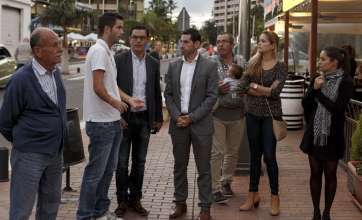 El concejal teldense y diputado regional Pablo Rodríguez, durante su visita al municipio sureño de San Bartolomé de Tirajana (Foto TA)