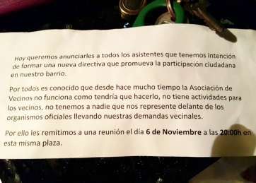 Imagen de las papeletas repartidas por La Viña (Foto TA)