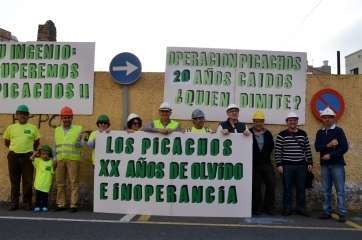 Imagen de archivo de una protesta de Turcón reivindicando la recuperación del ingenio azucarero de Picachos (Foto TA)