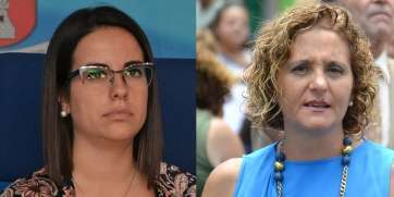Saraiba Leal (i) y Marta Hernández (d), concejalas del Ayuntamiento de Telde y representantes en el Consejo Canario de la Salud (Foto TA)