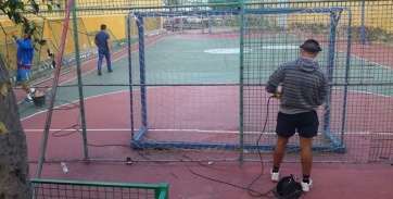 Cancha deportiva de San José de Las Longueras (Foto TA)