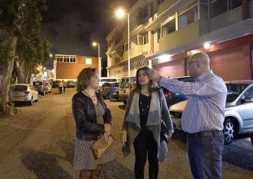 La alcaldesa supervisó anoche las obras ejecutadas por el área de Alumbrado Público (Foto TA)