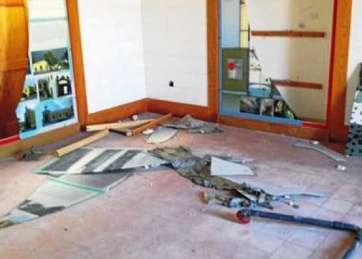 Destrozos ocasionados por el vandalismo en la Noria de Jinámar (Foto C7)