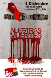 Cartel reivindicativo de IU contra el Sida (Foto TA)