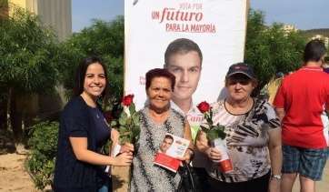 Saraiba Leal, este mediodía en el mercadillo de Jinámar (Foto TA)