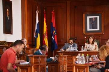 Momento del Pleno extraordinario y urgente de este viernes (Foto TA)