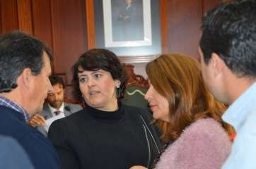 Artiles, Hernández, López y Ramos, en el pleno de hoy (Foto TA)