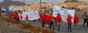 Imagen de archivo de una protesta de los vecinos de Ojos de Garza (Foto TA)
