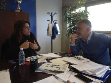 Hérnandez y Torres, en el Cabildo (Foto TA)