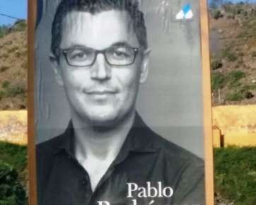 El cartel electoral de Pablo Rodríguez (Foto TA)
