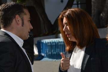 Gustavo Gómez, en una imagen de archivo junto a la alcaldesa Carmen Hernández (Foto TA)