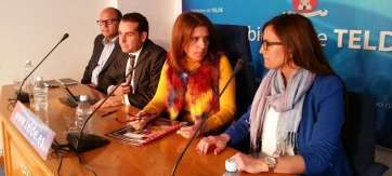 Arencibia, Gómez, Hernández y Santana, hoy, en plena firma del convenio con Aguas de Telde (Foto TA)