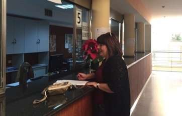 Gloria Cabrera, este miércoles en el Registro General del Ayuntamiento (Foto TA)
