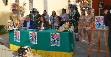 Presentación de los actos del Carnaval, esta mañana en el Rincón Plácido Fleitas (Foto TA)