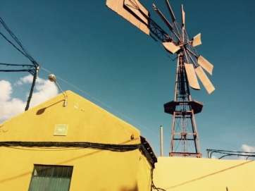 Molino de viento de la familia Calderín, en Marpequeña Alta (Foto TA)