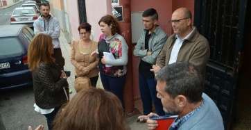 Un momento de la visita realizada esta mañana a Ojos de Garza (Foto TA)