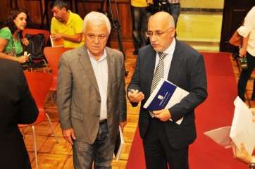El presidente del Cabildo, Antonio Morales, y el consejero insular de Solidaridad Internacional, Carmelo Ramírez (Foto Acfi Press)