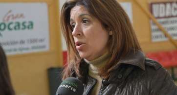 Carmen Hernández, esta mañana (Foto TA)