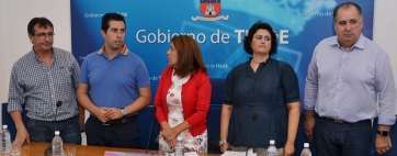 Juan Fco. Artiles, Alejandro Ramos, Carmen Hernández, Celeste López y Juan Martel, en una imagen de archivo (Foto TA)