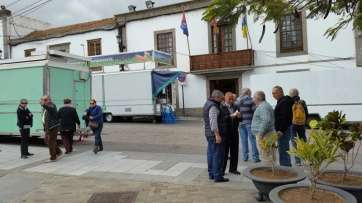 Exterior de las oficinas municipales del Ayuntamiento de Telde, hace unos minutos (Foto TA)