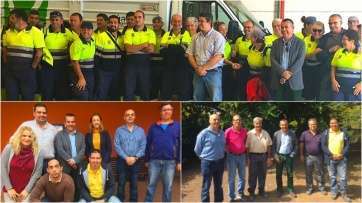 El concejal con el personal de las tres áreas municipales (Foto TA)