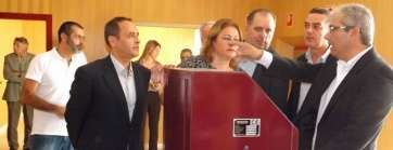 Imagen de la visita a las obras de ampliación del tanatorio (Foto TA)