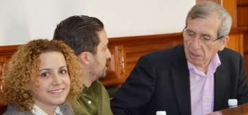 Ediles de Unidos por Gran Canaria-Ciuca, en un Pleno reciente (Foto TA)