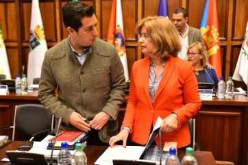 El vicealcalde de Telde, Alejandro Ramos, esta mañana en el Cabildo (Foto TA)