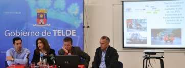 Imagen de la presentación del proyecto Riesgos, esta mañana en la sede de Protección Civil Telde (Foto TA)