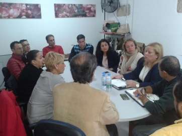 Momento de la reunión de este miércoles (Foto TA)