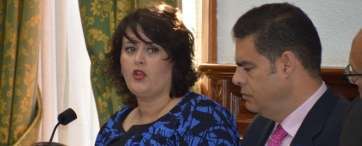 Celeste López, en plena intervención (Foto TA)