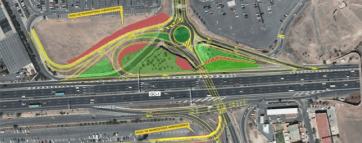 Infografía de la nueva conexión a La Mareta desde la GC-1 en dirección Sur (Foto TA)