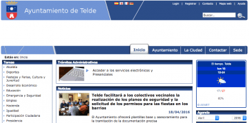 Aspecto de la página web actual del Ayuntamiento de Telde (Foto TA)