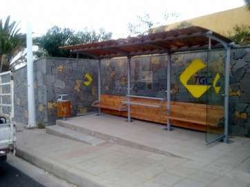 Marquesina instalada en un barrio de Telde (Foto TA)