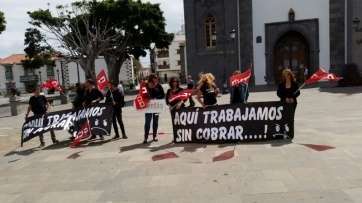 Imagen de archivo de una protesta de empleados de Fomentas (Foto TA)