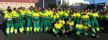 Miembros de la plantilla de Recogida y Limpieza Viaria (Foto TA)