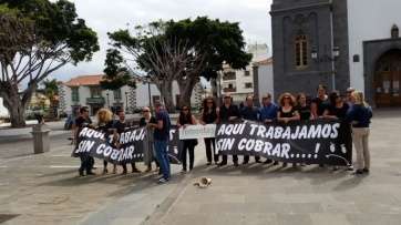 Imagen de archivo de una protesta del personal de Fomentas (Foto TA)