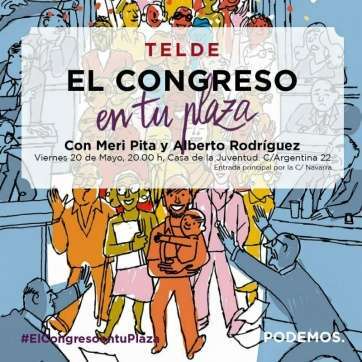 Cartel del encuentro político (Foto TA)