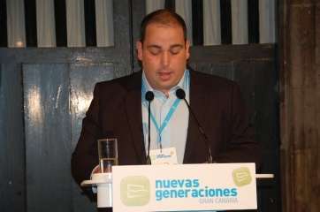 Norberto Sánchez, en la asamblea de NNGG cuando asumió la presidencia local (Foto TA)