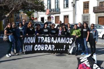 Imagen de archivo de una protesta de la plantilla de Gestel durante el anterior mandato (Foto TA)