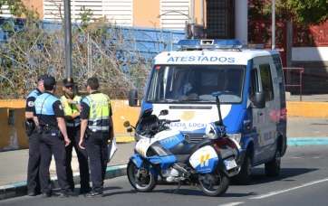 El vehículo de Atestados en un accidente ocurrido en Telde (Foto TA)