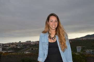 Rocío Ruano, en su casa de Telde (Foto TA)