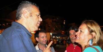 Imagen de archivo de Francisco López y la anterior alcaldesa de Telde (Foto TA)