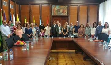 La alcaldesa de Telde, Carmen Hernández, participó este jueves en una nueva sesión del Consorcio de Viviendas de Gran Canaria (Foto TA)