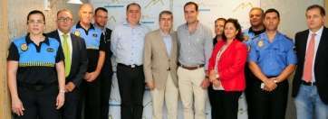 El concejal Juan Martel y el jefe de la Policía Local de Telde, Félix Ramos, participaron en la tercera sesión del G7 canario de seguridad (Foto TA)