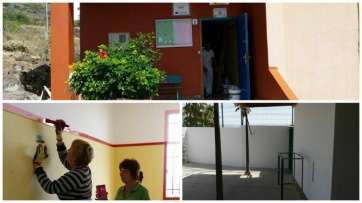 Obras en el colegio de La Breña (Foto TA)