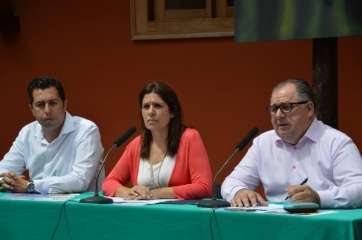 Los líderes del pacto tripartito de Telde (Foto TA)