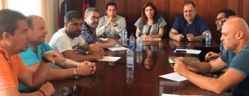 Imagen de la reciente reunión del grupo de Gobierno con el Comité de Empresa y representantes sindicales (Foto TA)