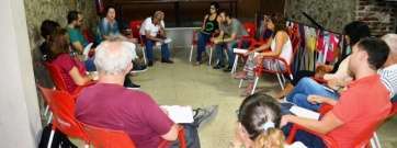 Imagen de archivo de una reunión del Círculo Podemos de Telde (Foto Antonio Alí)